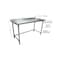 Bk Resources Stainless Steel Work Table With Open Base, 1.5" Rear Riser 72"Wx24"D VTTROB-7224 - alternate 2
